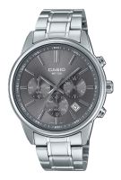 ⌚Herrenuhr ®CASIO Chronograph Edelstahl Grau 41mm 5 ATM NEU