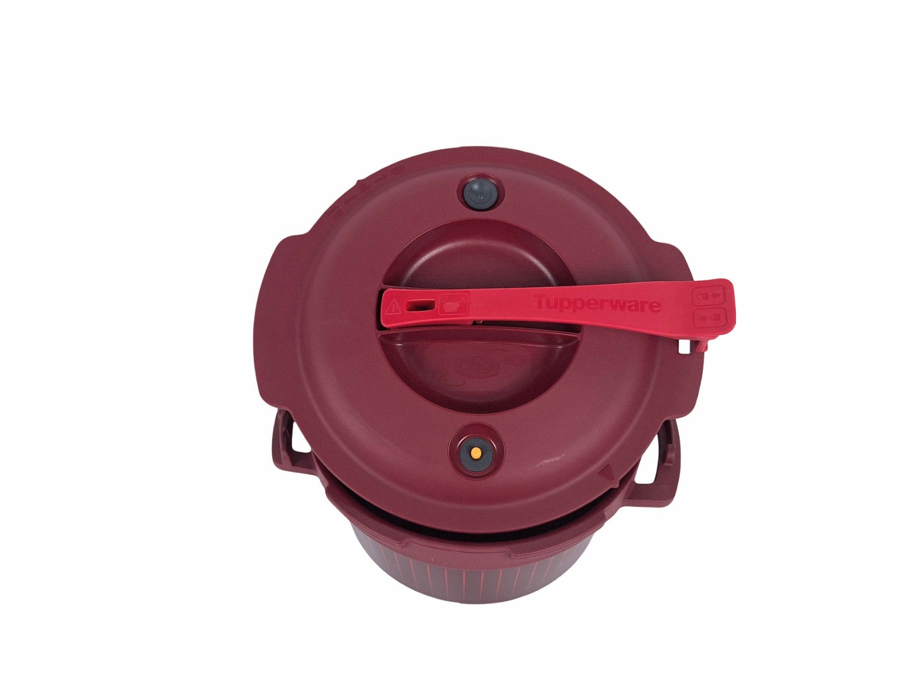 Töpfe: TUPPERWARE MicroQuick Schnellkochtopf 3L bordeauxrot – Neu (gemäss Beschreibung) aus Breitenbach von Restwert_Breitenbach 3