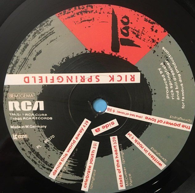 Dischi in vinile: Rick Springfield - Tao (LP) – Usato da Grüningen venduto da azulgrisvinyl 2