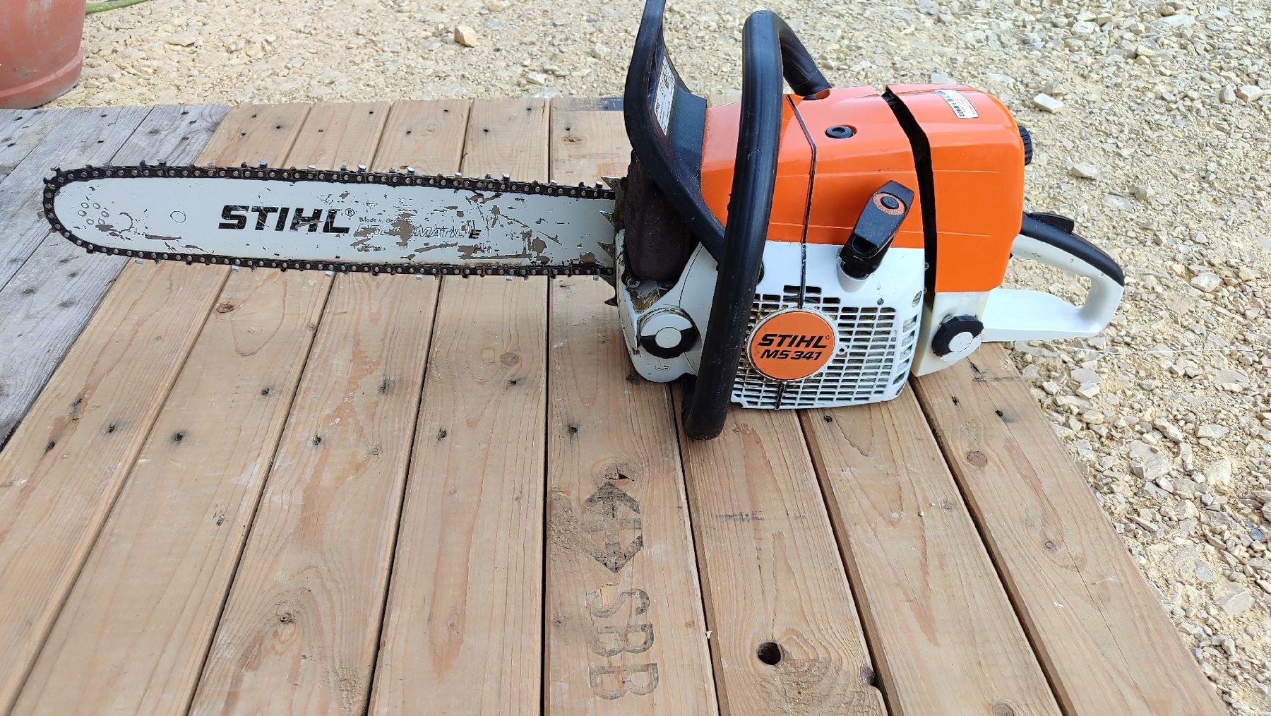 Stihl Seghe: tronçonneuse STIHL ms 341 – Usato da Ménières venduto da Atelier230