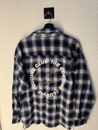 Chemise à carreaux bleue The Couture Club taille M