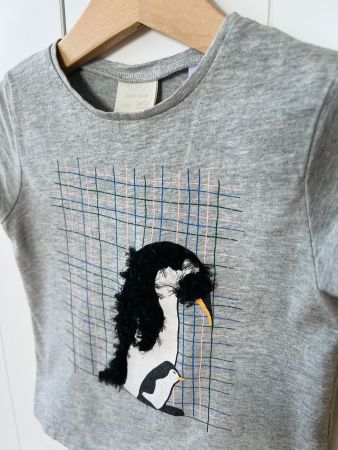 Zara, 86, T-shirt, grau, Pinguine