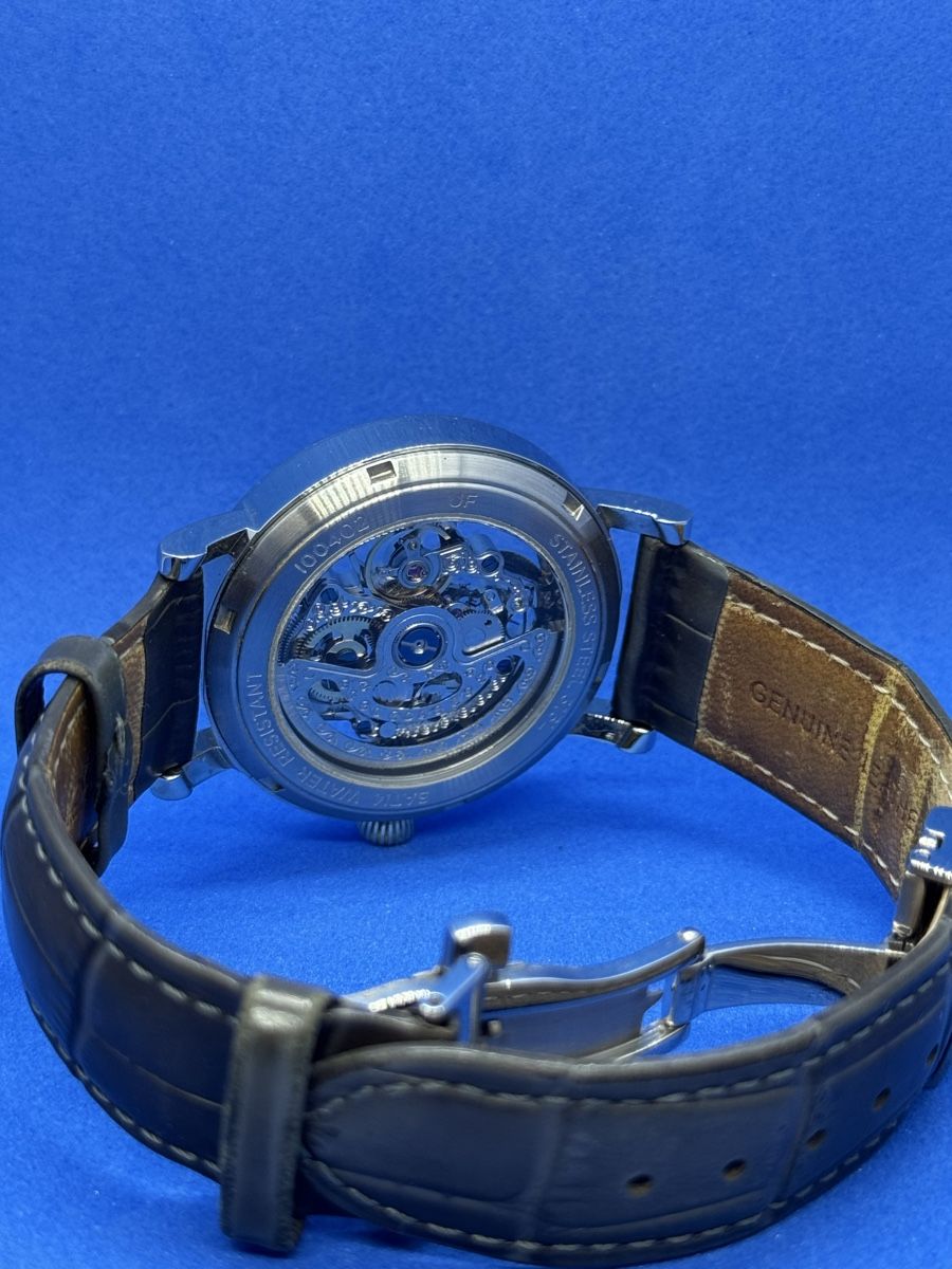 Ingersoll Orologi: Ingersoll skeleton watch automatic leather strap – Usato da Erlinsbach venduto da jdswi 2