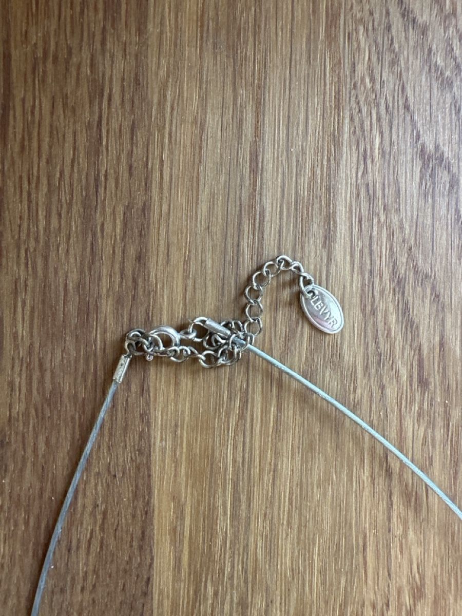 Catenine: Lila Stein Pendant Necklace - Silver, Adjustable Length – Usato da Zürich venduto da car_68nt 2