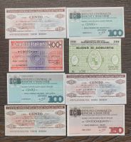 Italien Miniassegni / LOT 8 Stück !!!!!!!