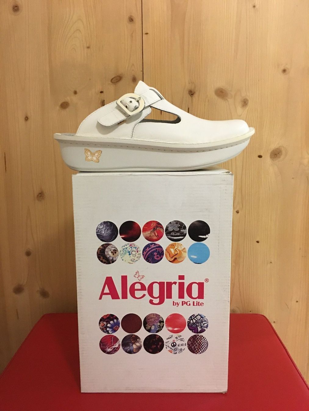 Scarpe da donna: ALEGRIA CLASSIC WHITE NAPA CLOG GR. 40 – Nuovo e nell'imballaggio originale da Zürich venduto da LIQUIDATOR.CP