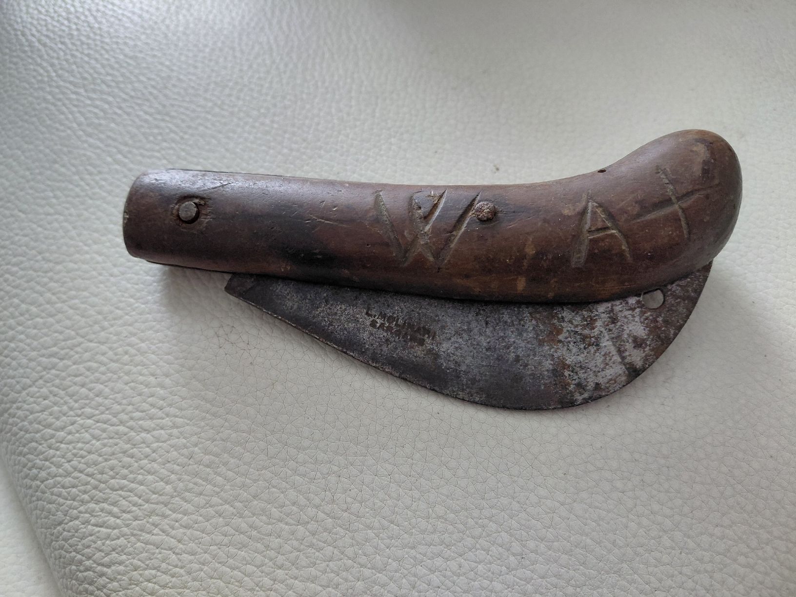 Posate: Altes Rebmesser / Hippe mit Holzgriff,RARITÄT! – Usato da Belp venduto da mar_76s8 4