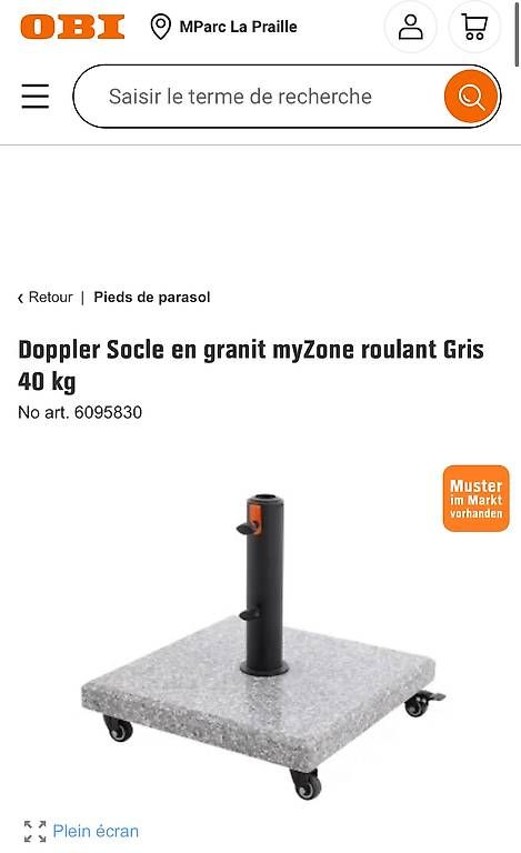 Altro: Pied de parasol neuf en granit – Usato da La Rippe venduto da jeje12