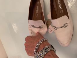 SCHUH Mokassins ganz weiches echt Leder Creme Farben