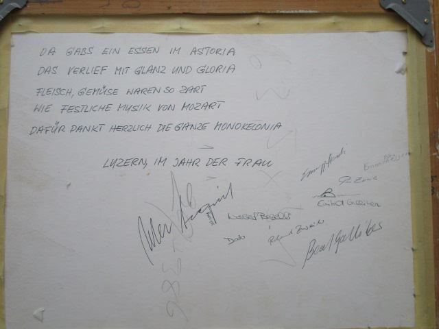 Gemälde: Franz Emmenegger 1940 surreale Zeichnung – Gebraucht aus Luzern von Horoskop1 5