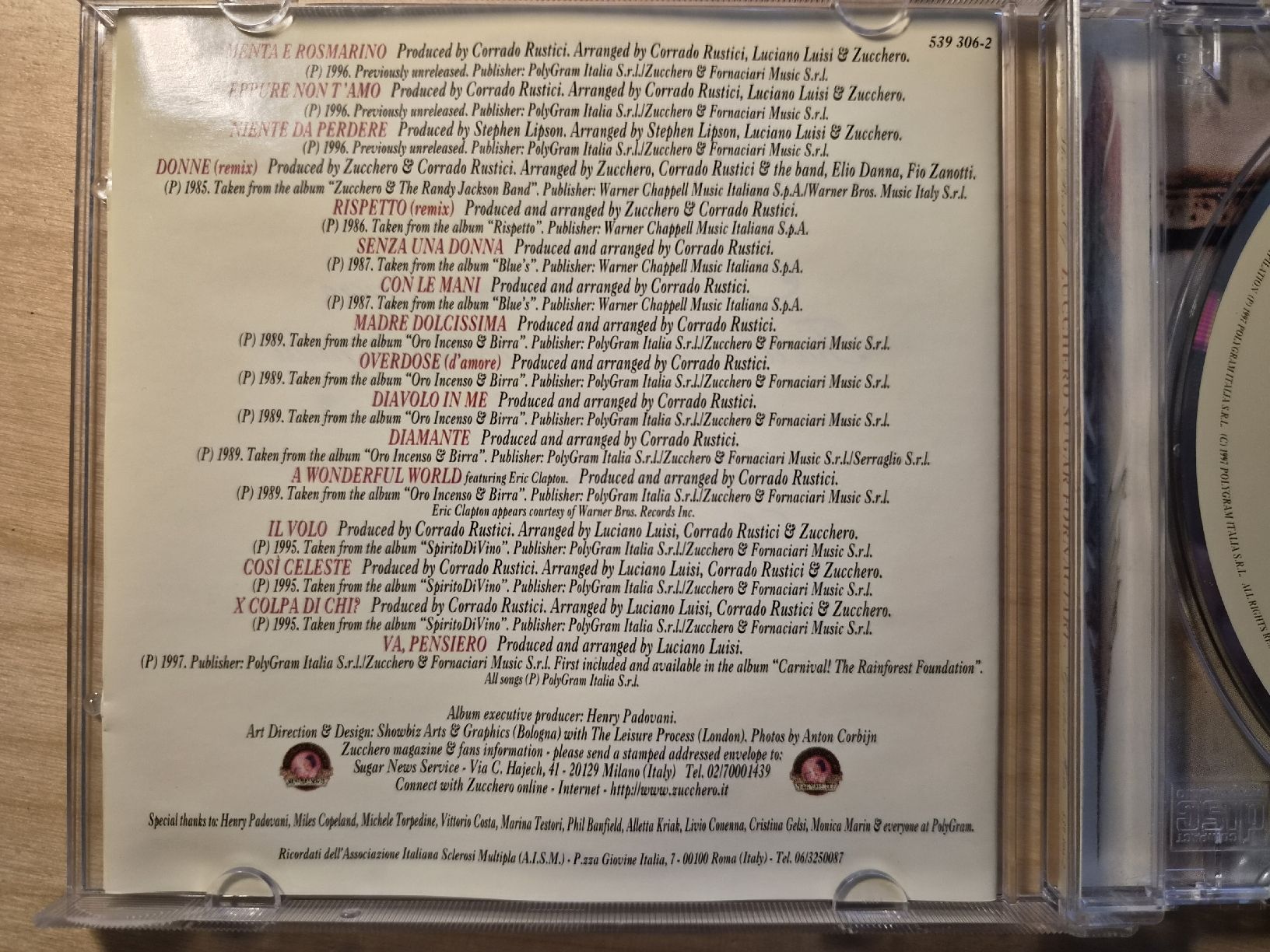 CD: CD Zucchero  – Usato da Grellingen venduto da Yanatoto 1