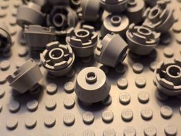 Lego 18x Rundstein mit Noppe 2×2 (98100)hellgrau