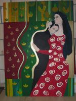 Liebe im Frühling: Einzigartiges Gemälde, handgemalt