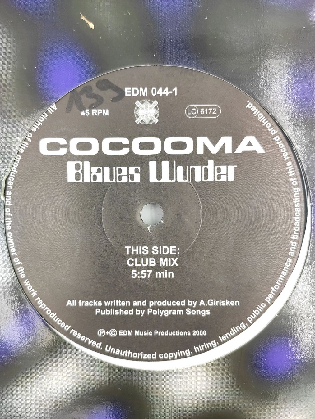 Dischi in vinile: Vinyl Techno Schallplatte Cocooma Blaues Wunder EDM – Usato da Kreuzlingen venduto da Tewes 1