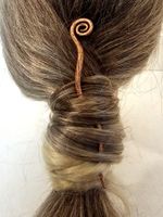 Fantasievolle Haarnadel aus Kupfer, handgefertigtes Unikat