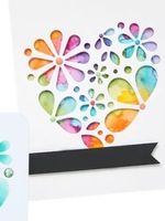 Stanzschablone Nr.279, Herz mit Blumen (Sizzix geeignet)