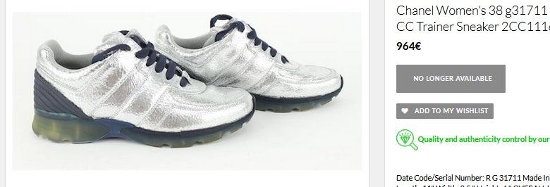 Chanel Scarpe da donna: CHANEL CC Trainer Sneakers .41 – Usato da Collonges venduto da Auganien 9