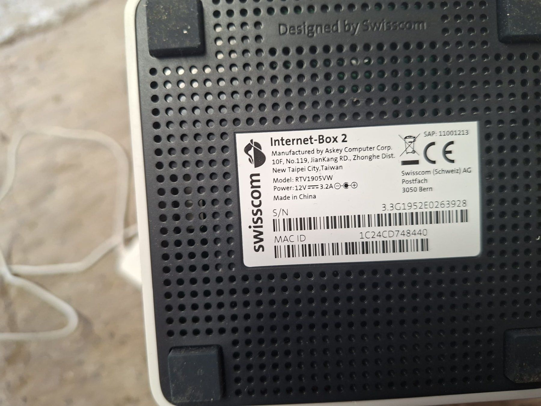Swisscom Modems & Router: Swisscom Internet-Box 2 inkl. Netzteil – Gebraucht aus Schmiedrued von lau_5zch
