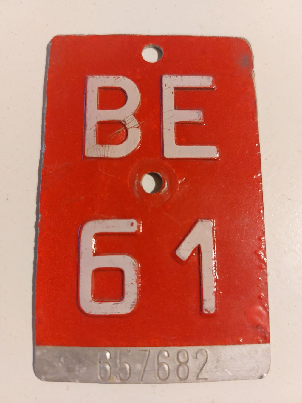 Sachs Insegne: Velonummer BE 61 plaque Velo – Usato da Schenkon venduto da Uhu007