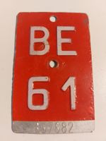 Velonummer BE 61 plaque Velo