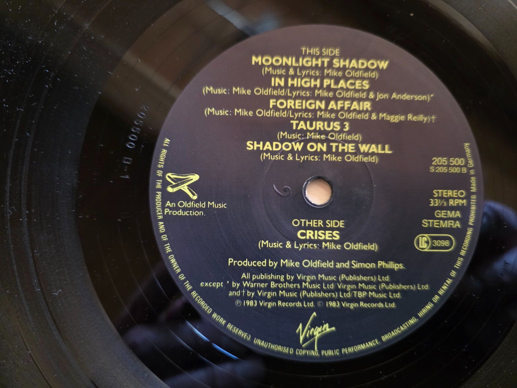 Dischi in vinile: Vinyl LP Crises - Mike Oldfield - 205500 – Usato da Walterswil BE venduto da Lonitti 3