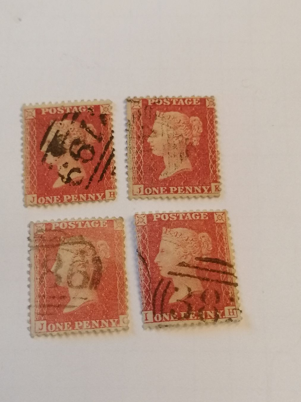 Tutti i francobolli: 4mal One Penny red Stars 1856-81  – Usato da Happerswil venduto da tschergi
