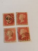 4mal One Penny red Stars 1856-81 