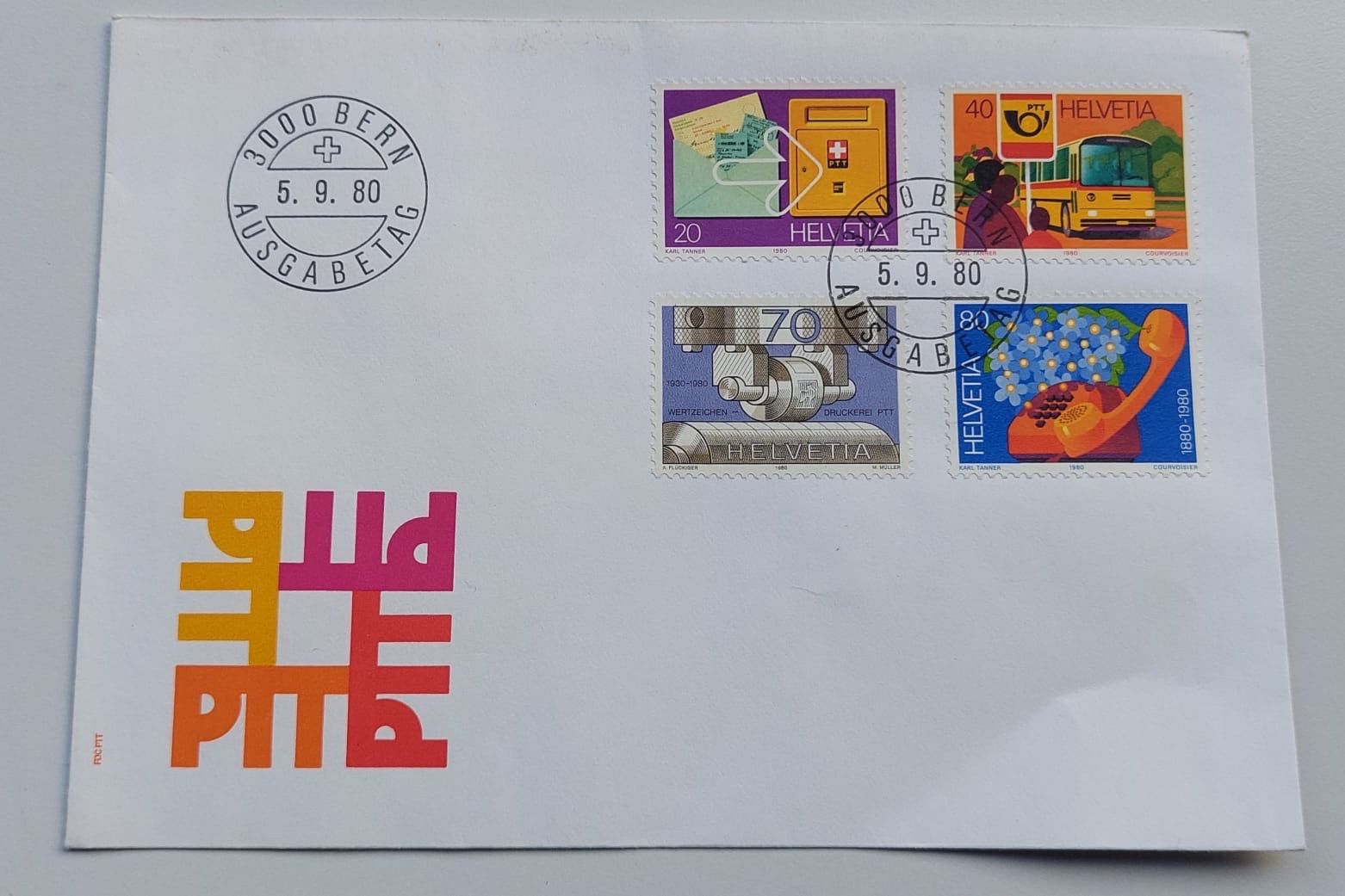 Tutti i francobolli: PTT Sammler-Couvert Briefmarken – Usato da Gümligen venduto da VIN-TAGE-ZONE