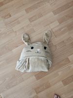 Kuschelige Baby-Decke mit Hasen-Kapuze, neuwertig