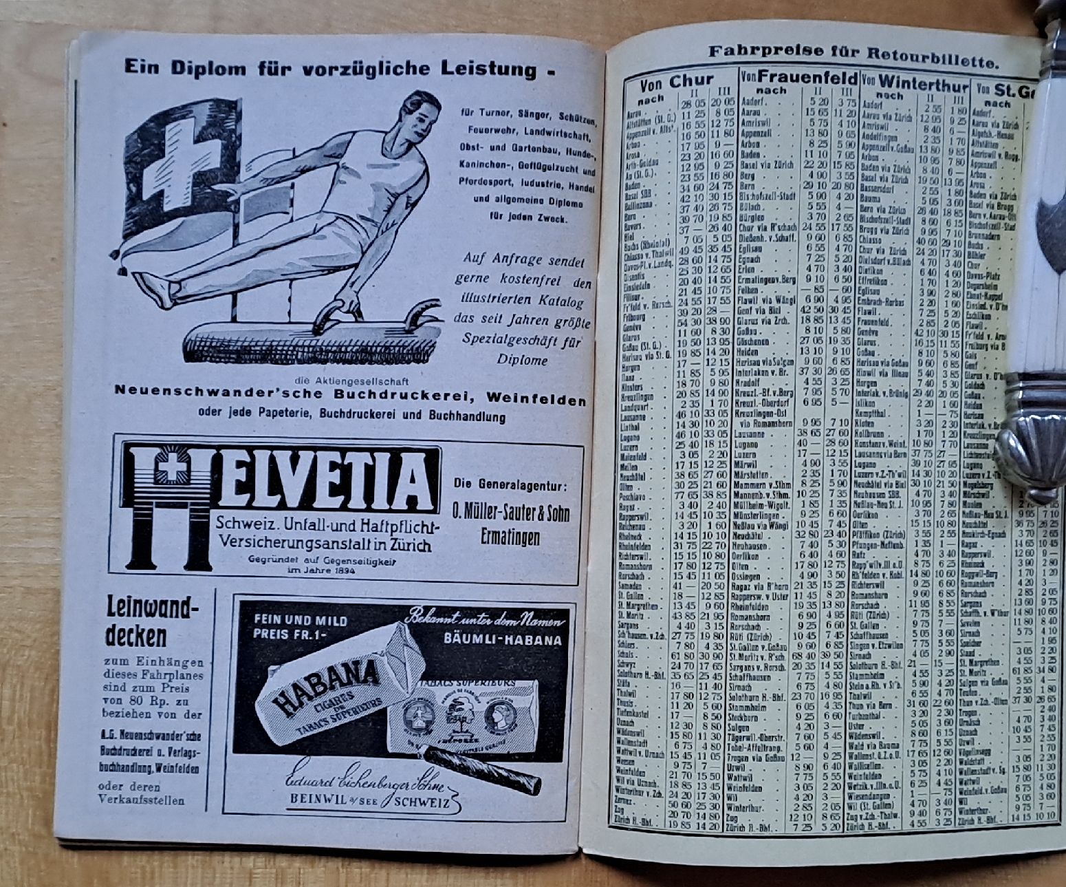 Libri: Ostschweizerischer Taschen-Fahrplan, 1938 – Usato da Trogen venduto da Limboo 3