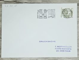 CL02 Enveloppe + Timbre Suisse 1989