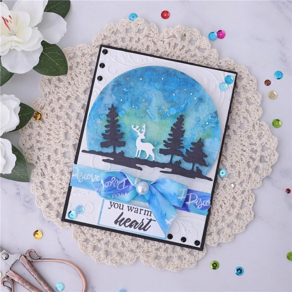 Schablonen: HIRSCH UND BÄUME STANZSCHABLONE – Neu und originalverpackt aus Affoltern am Albis von scrapbooking 1