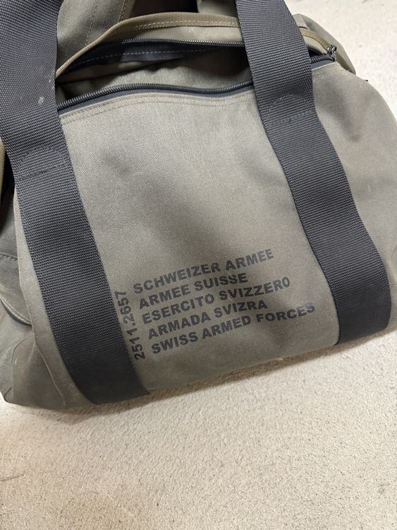 Swiss Army Kleidertasche Oliv - Vintage Effektentasche Aus Den 60/70ern
