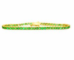 6.27ct Smaragd 14k Gelbgold Armkette