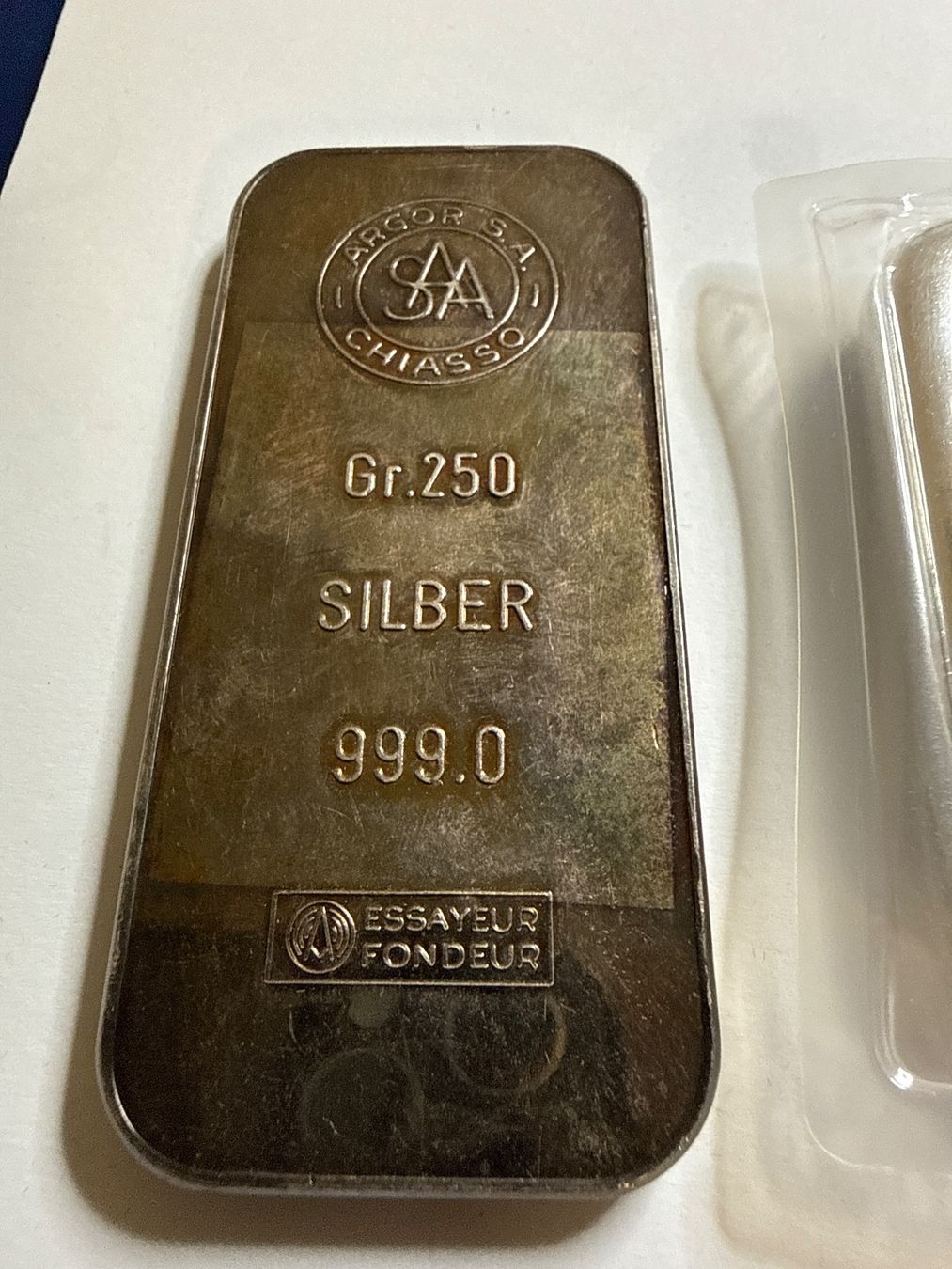 Metalli preziosi: 2 x 250 Gramm Silberbarren – Usato da Derendingen venduto da iven70 2