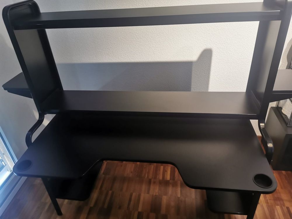 FREDDE Scrivania, nero, 185x74x146 cm - IKEA Italia