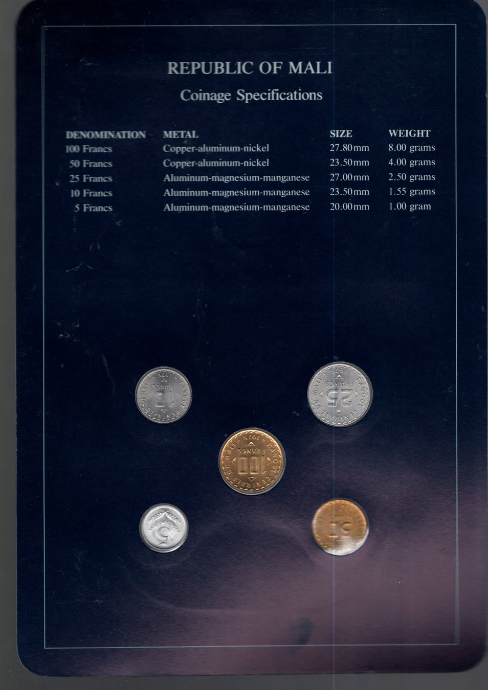 Tutti le monete: Mali coins set UNC scarce – Nuovo (secondo la descrizione) da Leibstadt venduto da baroc333 1