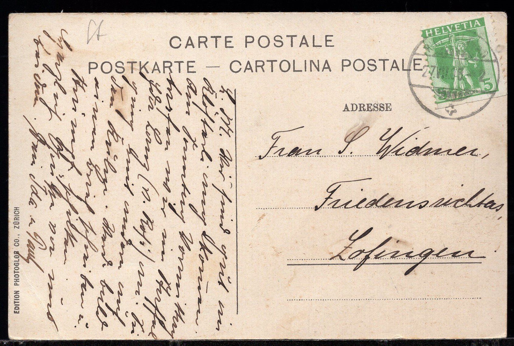 Cartes postales: Rigi Känzeli,  mit Pilatus  1908 – D'occasion à Aarau par kufi44 1