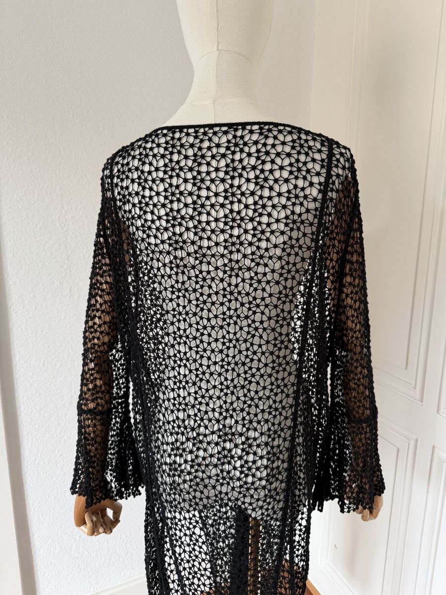 Tuniche: Black Crochet cover up - Perfect for Summer – Usato da Genève venduto da nba_l98n 5