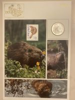 Numisbrief Tiere der Heimat Biber Silber
