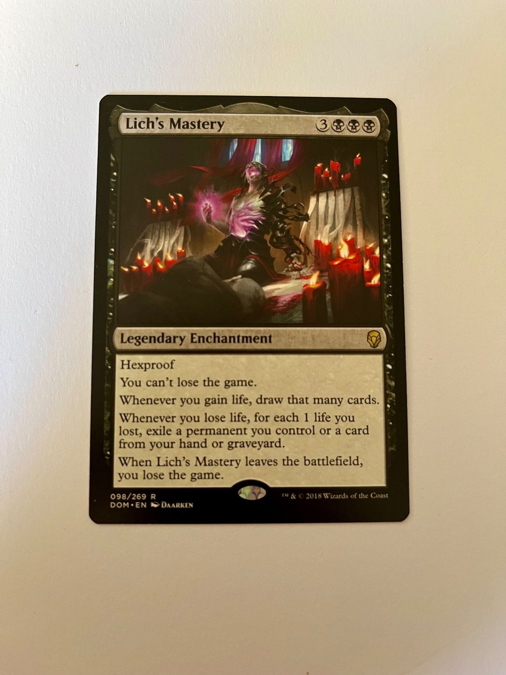 Magic The Gathering Cartes à collectionner: MTG - Lich's Mastery - Dominaria - EN – D'occasion à Wangen an der Aare par SG94
