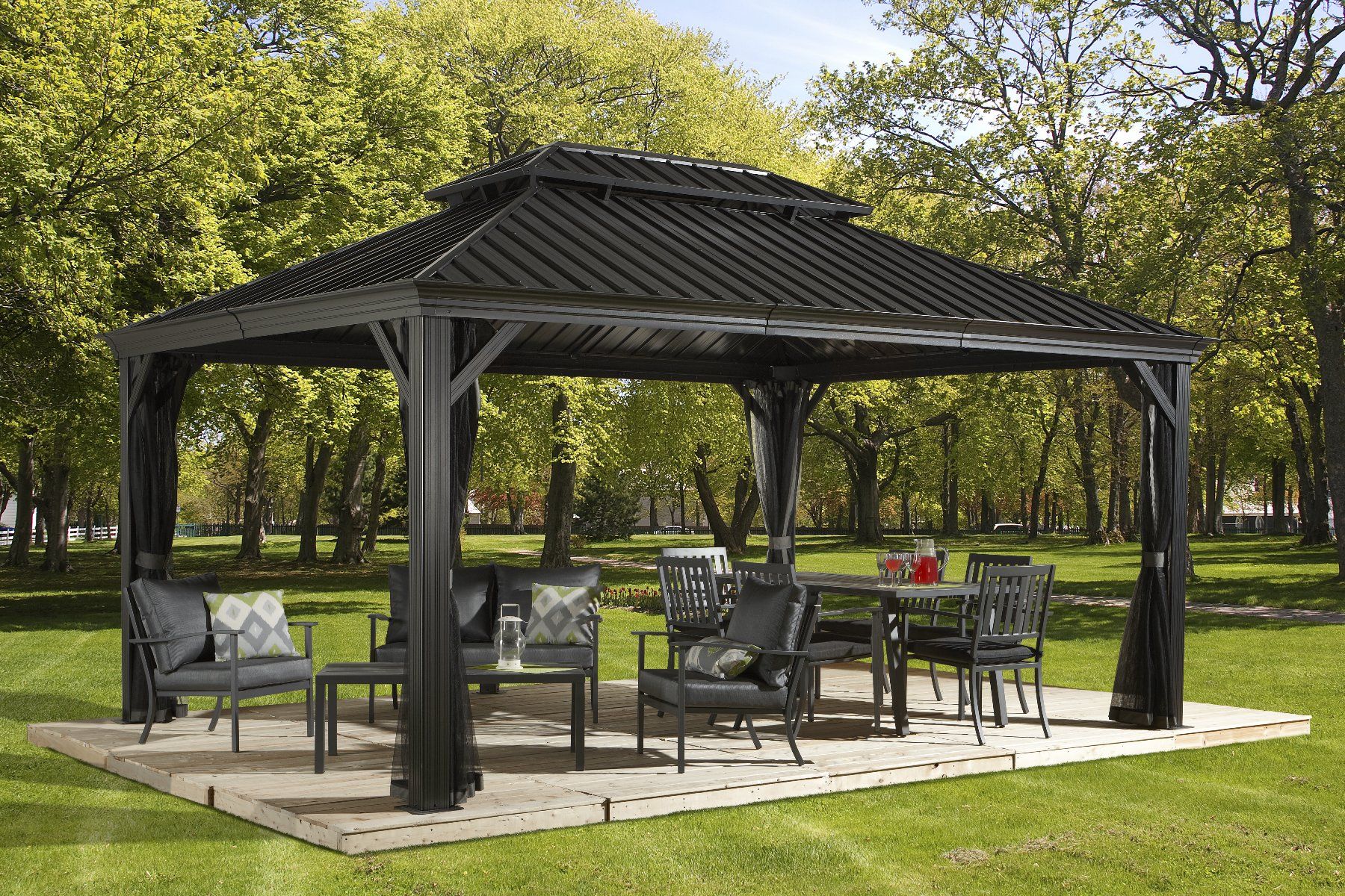 Casette da giardino & serre: Pavillon Messina 12x16 – Nuovo e nell'imballaggio originale da Erlinsbach venduto da Home-World