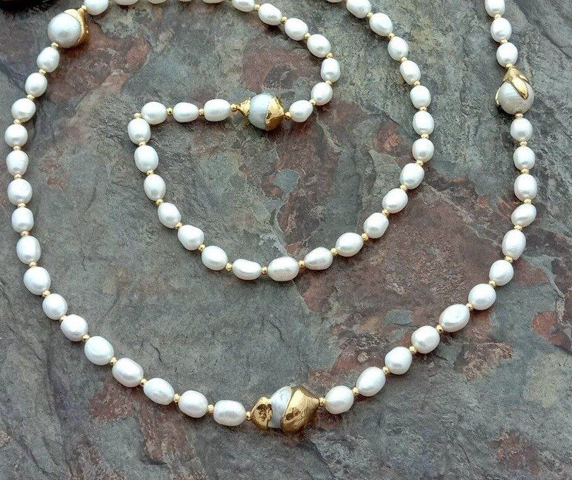 Ketten: 106 cm Weiss Lua Perlenkette Echt Collier Perle Halskette – Neu (gemäss Beschreibung) aus Prilly von ilyria73 4