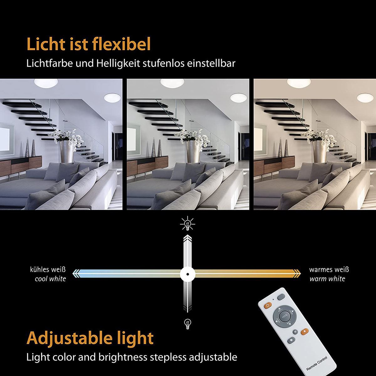 Kronleuchter & Deckenlampen: LED Deckenleuchte, Dimmer, 65 cm Ø – Neu (gemäss Beschreibung) aus Kreuzlingen von Smart-Light 9