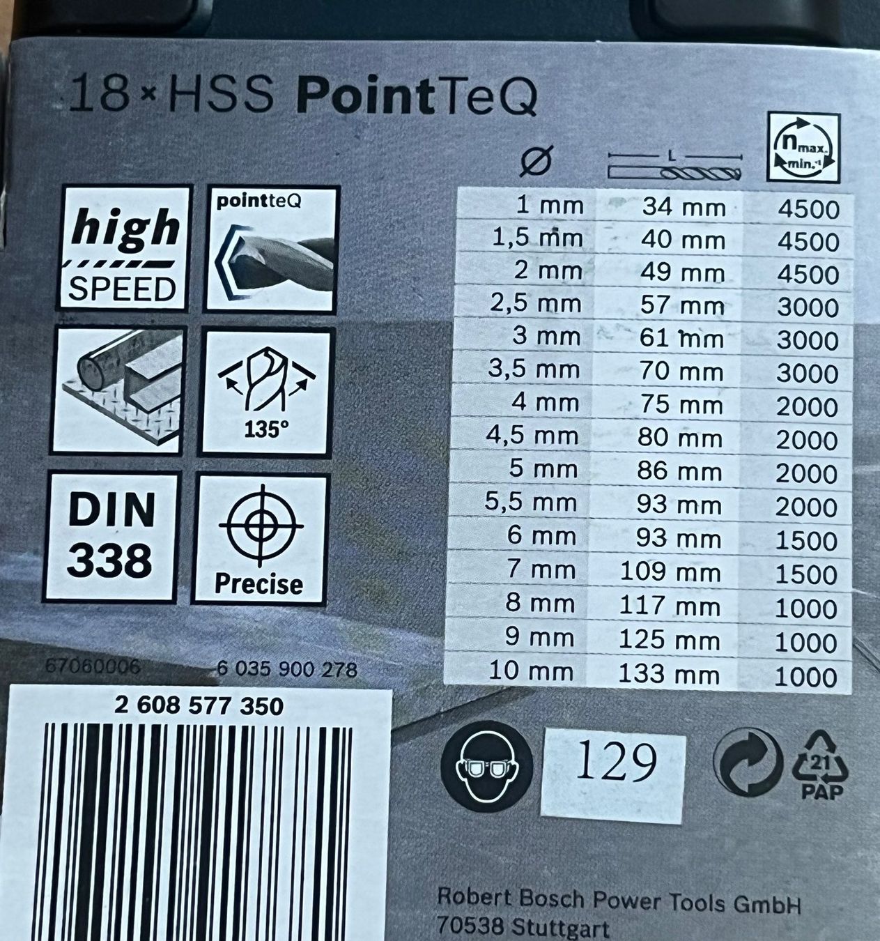 Bosch Tutti gli attrezzi: Bosch HSS Metallbohrer 18-tlg. – Nuovo (secondo la descrizione) da Heerbrugg venduto da ProBau-Liq 1