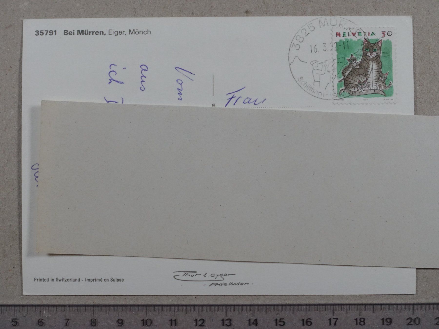 Cartoline postali: Bei Mürren, 1992 – Usato da Lenzburg venduto da fh1 1