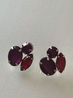 Boucles d'oreilles avec cristaux colorées jamais portées