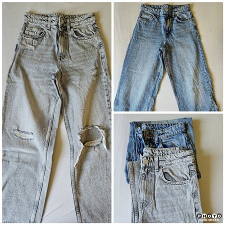 2 Jeans wide leg Gr. 152 / 11-12 y.
