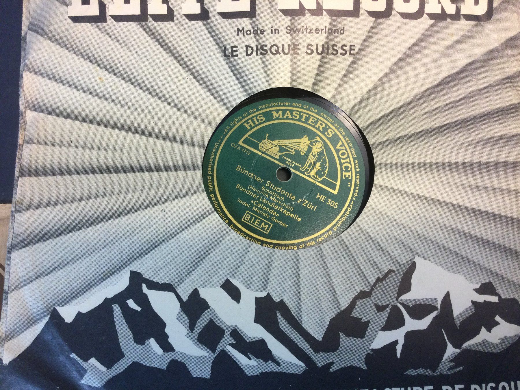 Vinyles: Schellackplatten Bündner Studenta Kappelle Calanda – D'occasion à Wangen SZ par kuriosum12 6