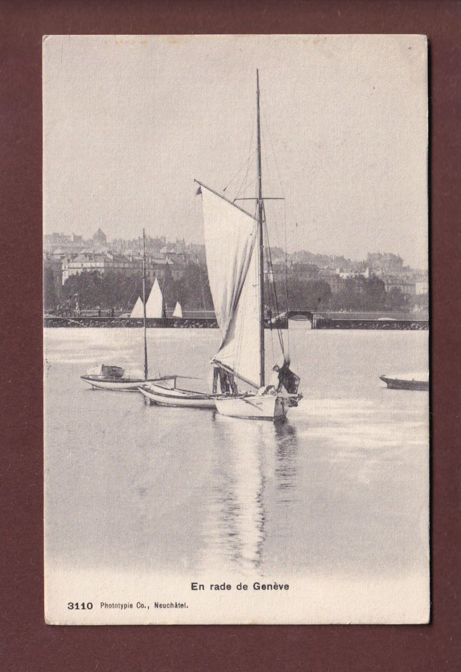 Ansichtskarten: GENEVE - Voilier - 1909 – Gebraucht aus Pully von nicecards